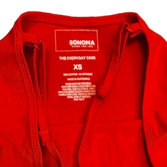 🎁Sonoma Red "Lifeguard" Adjustable Strap Cami Tank Top - Size XS - Picture 3 of 3